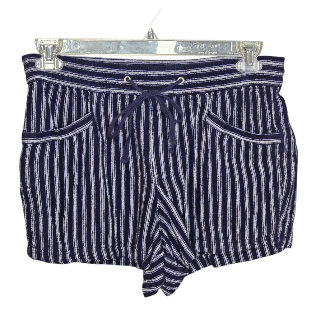 Gap Striped Shorts‎ Pockets Drawstring Waist Casual Summer Womens Medium